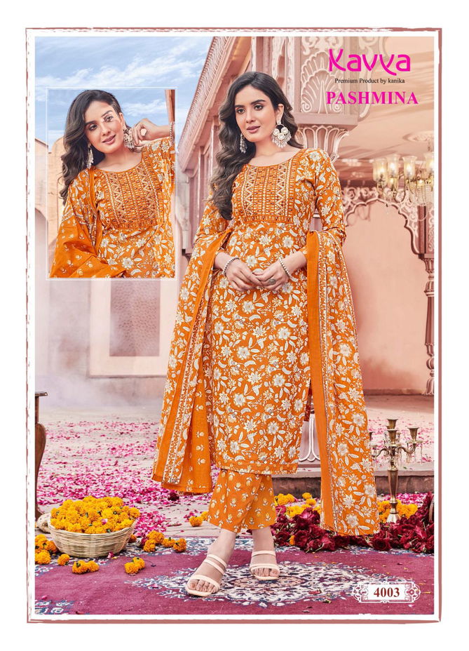 Pashmina Vol 4 By Kavya Cotton Readymade Suits Catalog